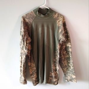 US Army ACU Combat Shirt Long Sleeve Green Tan Digital Camo Extra Large